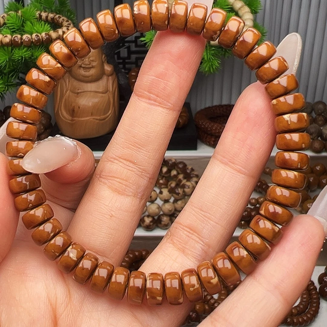 手串紫金鼠卡8*4实心小花皮药片