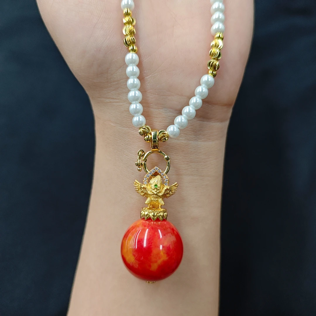 藏洪花玛瑙吊坠A28-178赠链礼盒（多样性发）