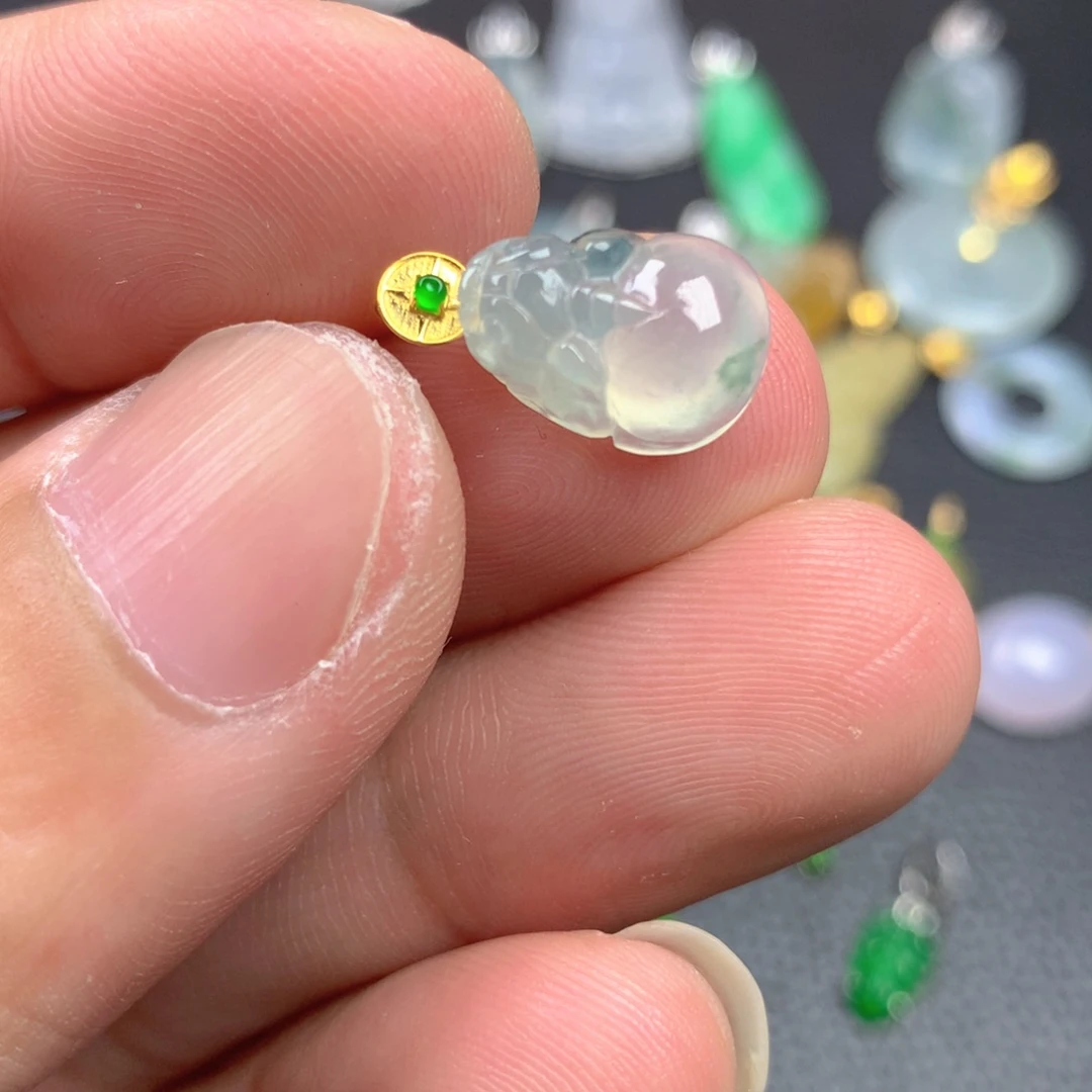 【闪购商品】翡翠18K金镶嵌颈饰翡翠