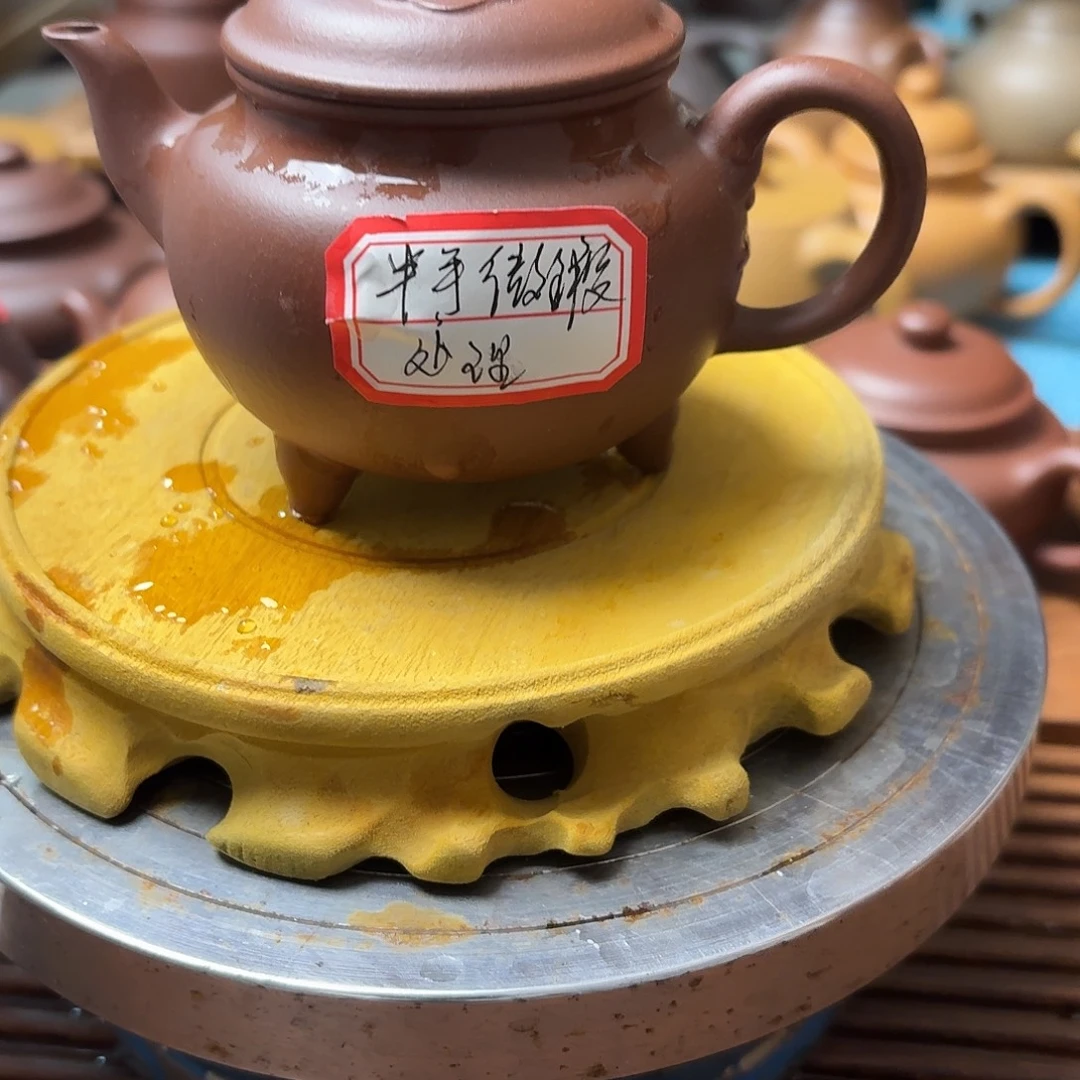 何***悟茶壶紫砂半手工制作