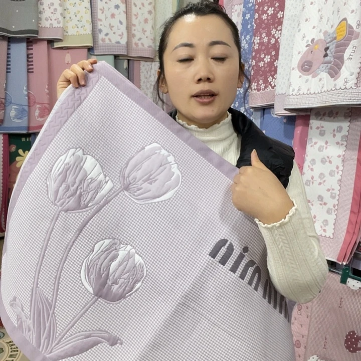 棉特价促销紫色郁金香纯棉