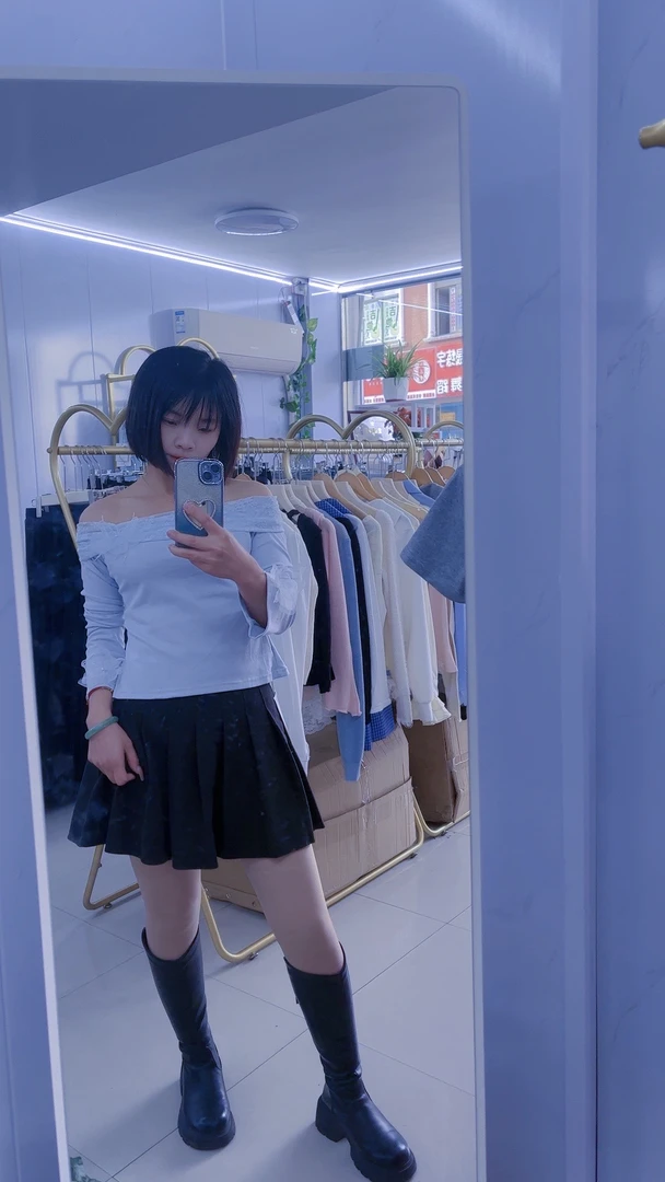 斜肩设计感打底衫修身木耳边褶皱长袖气质上衣