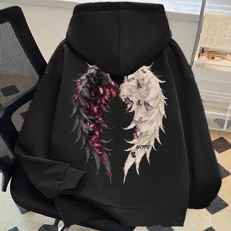 秋冬加绒加厚重磅连帽卫衣欧美炸街潮牌外套新款宽松男装学生上衣