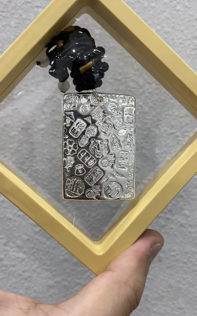 足银银制品 吉言牌实心手工银饰足银吊坠生日礼物足银999