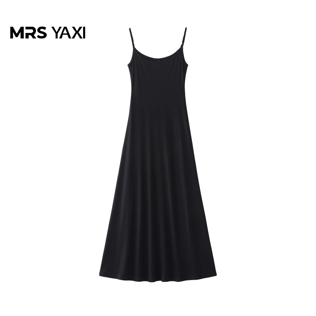 Misyaxi百搭极简中长款吊带连衣裙YX5073116