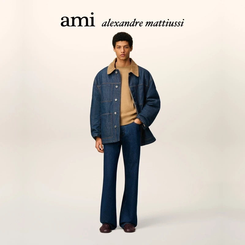 【琥珀流光】AMIPARIS 牛仔夹克 加厚工装夹克UJK834.DE0104