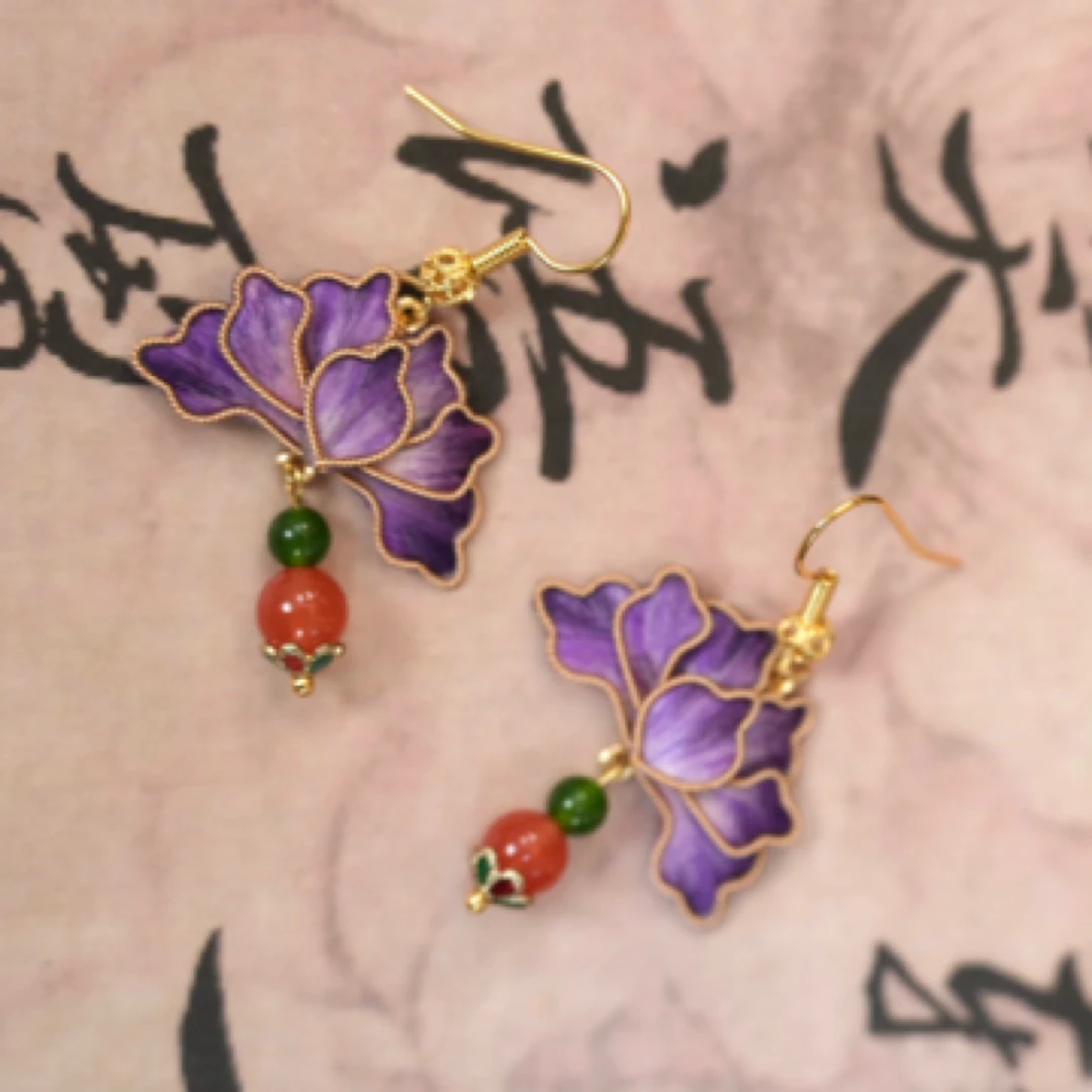 古玺【紫气东来】手作精美绒花