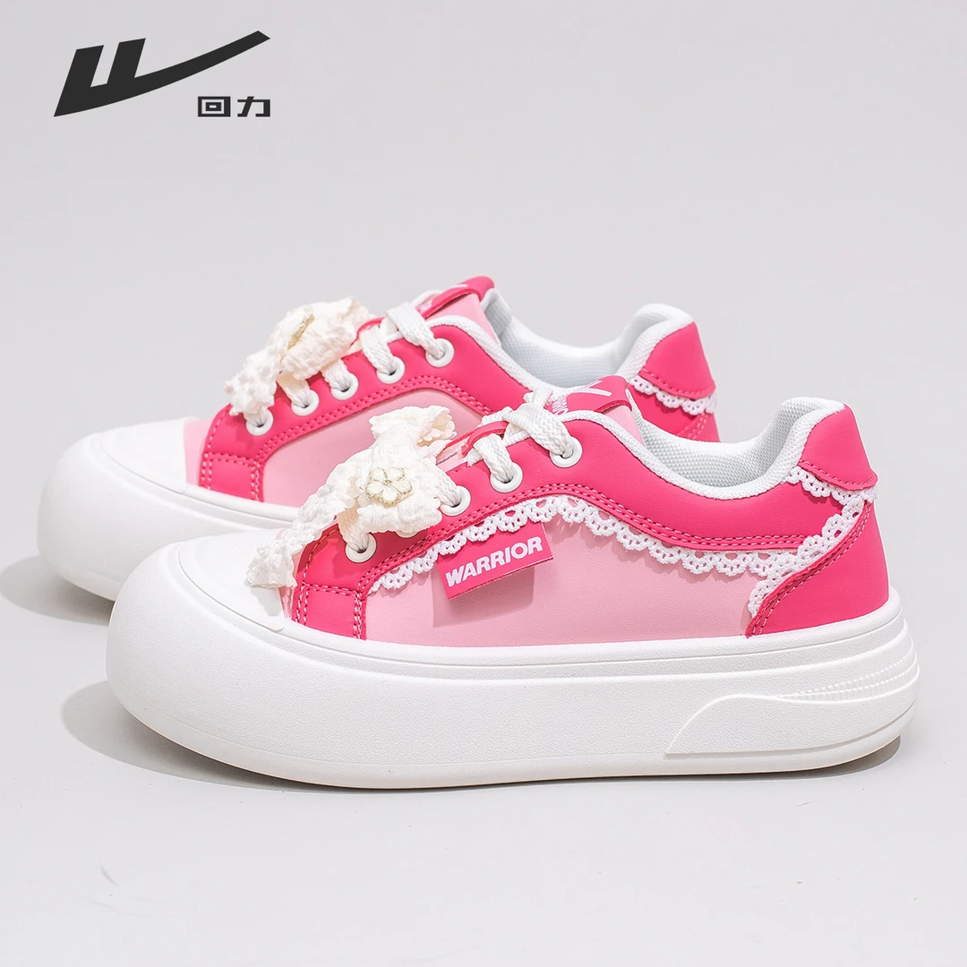 回力大头鞋板鞋女2025春季新款厚底百搭原创小众设计感软底面包鞋