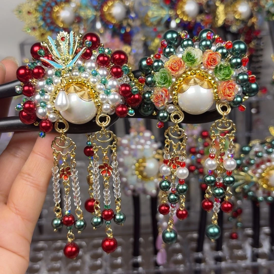 聆***年古风刀马旦发簪发饰