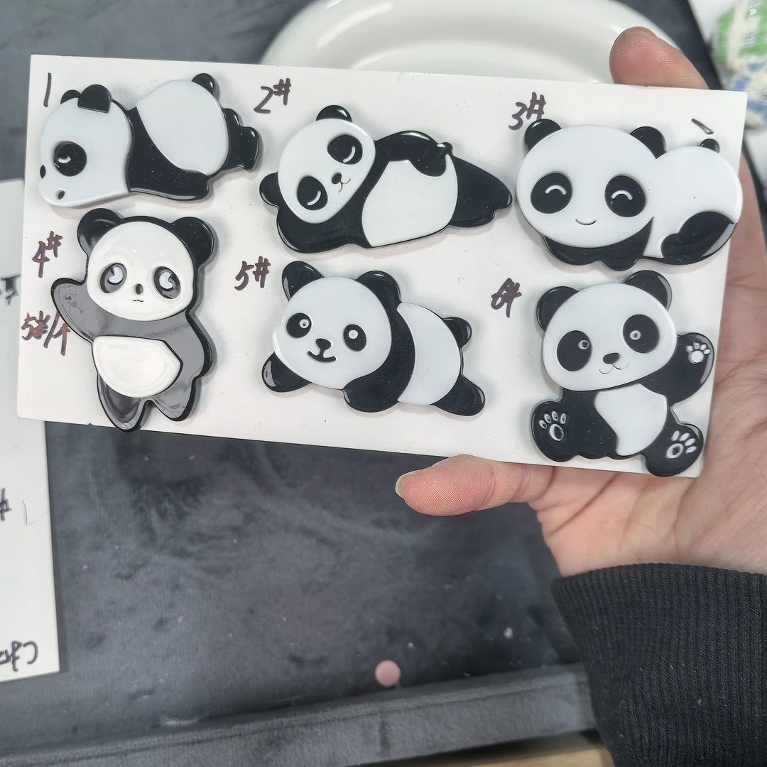 可爱版宝黑白大熊猫醋酸头饰发饰配件