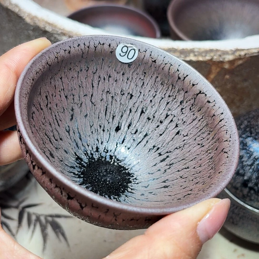 茶盏义兴龙窑建盏90微瑕