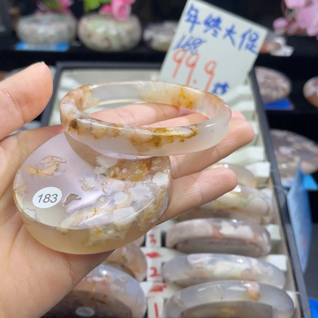 石英质玉手镯未镶嵌噗**桃60/183