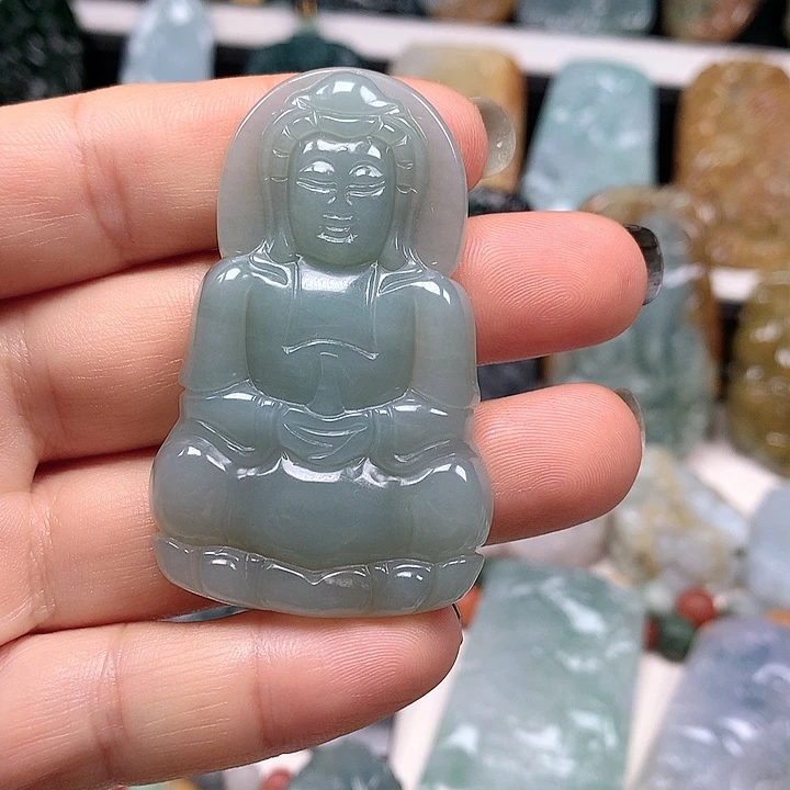 翡翠未镶嵌颈饰天然