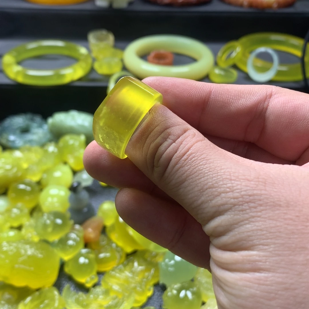 岫玉戒子未镶嵌℡****༄