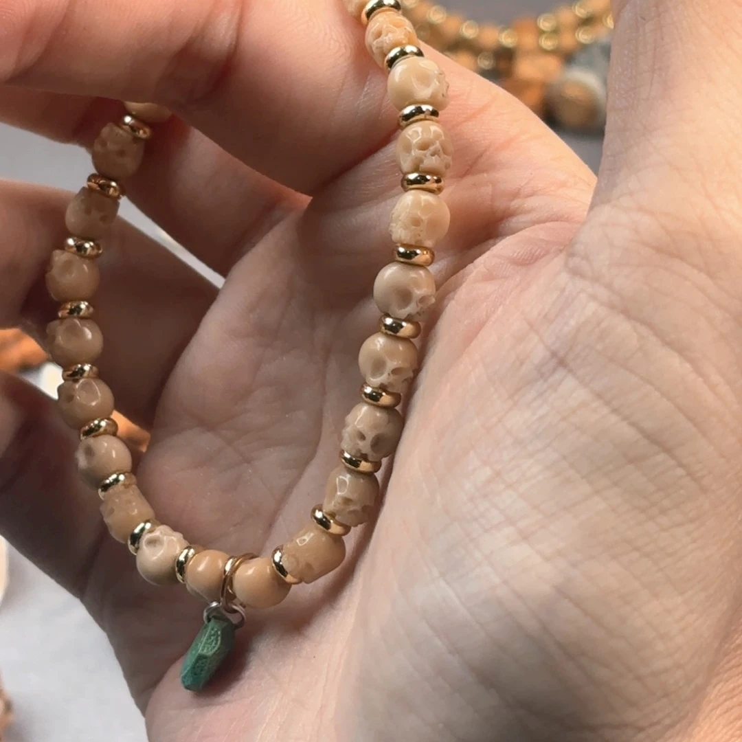 老***猎手串龙脊菩提尸陀林骷髅手串