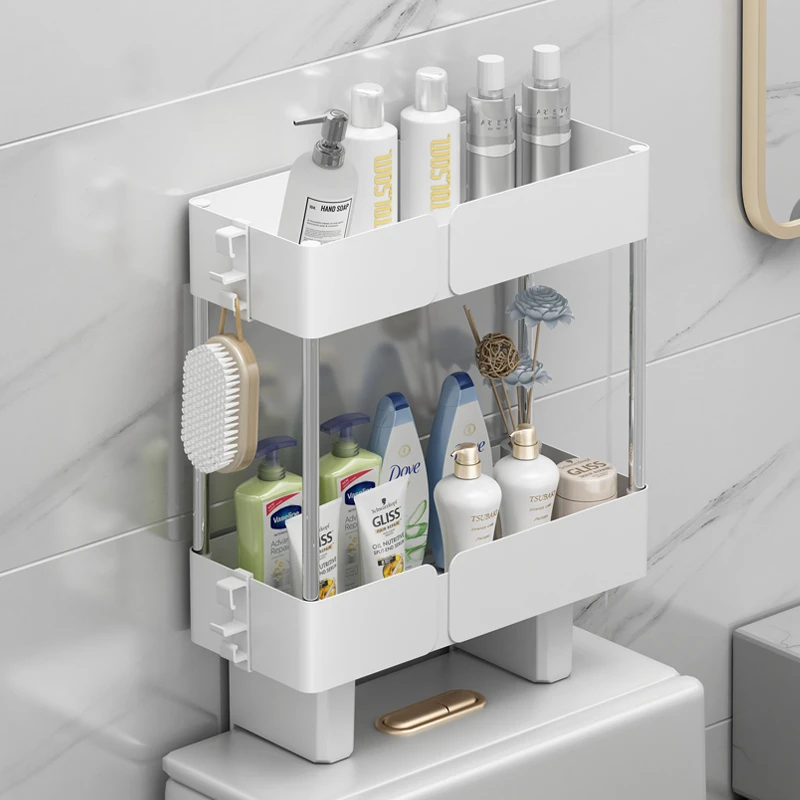 马桶背后收纳架上方免打孔浴室厕所洗手间马桶置物架卫生间多功能