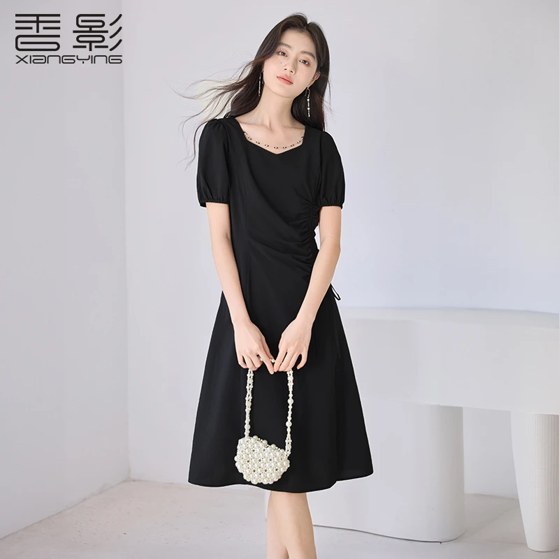 【直播专享】L85S140连衣裙 香影方领连衣裙女夏季新款高级感泡泡