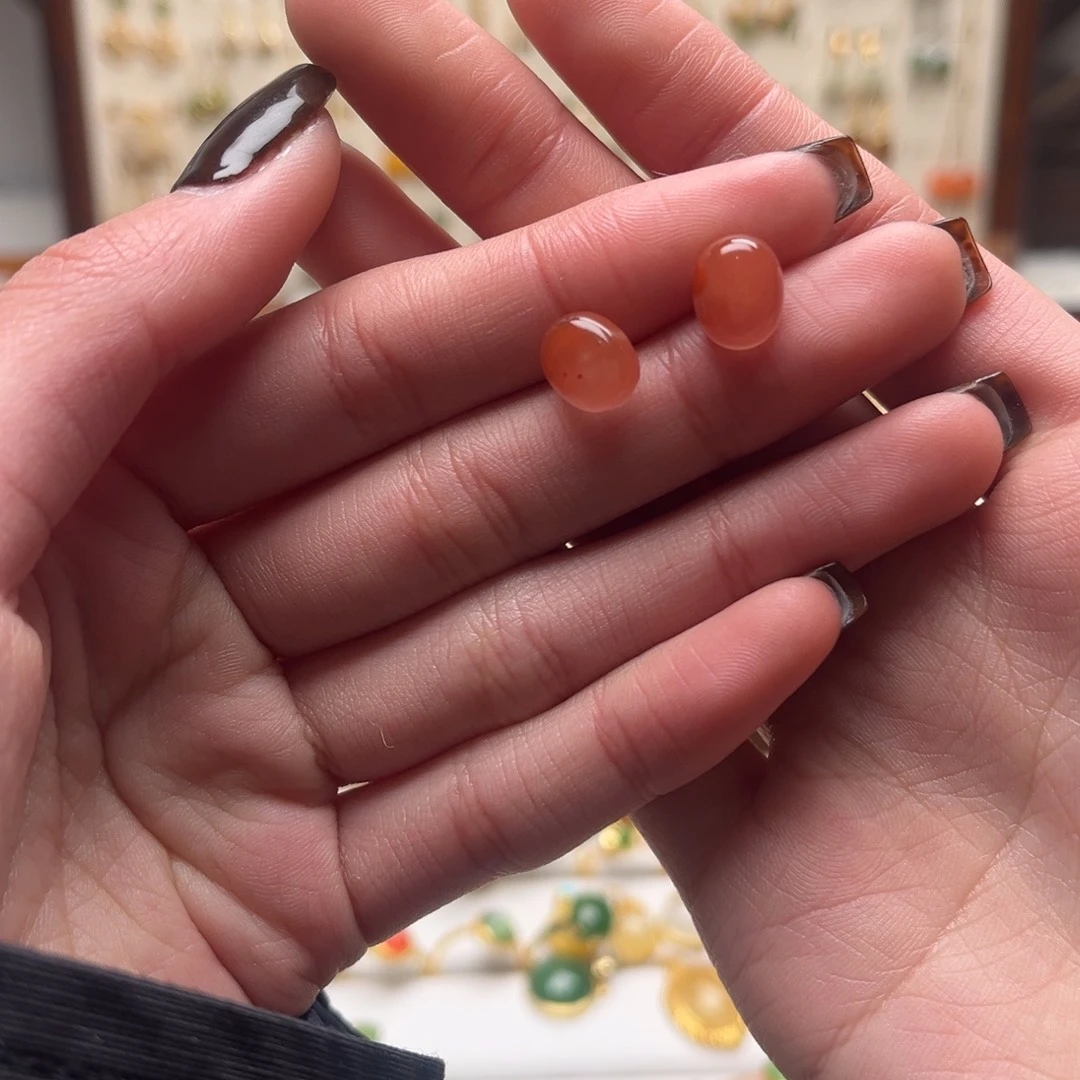 和田玉银S925镀金镶嵌耳坠