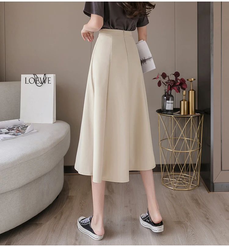 2025年新款通勤风A字裙中长款高腰遮肚子显瘦西装半身裙女早春款
