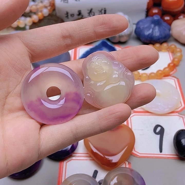 【闪购商品】未镶嵌玛瑙/玉髓珠宝半成品怡****）