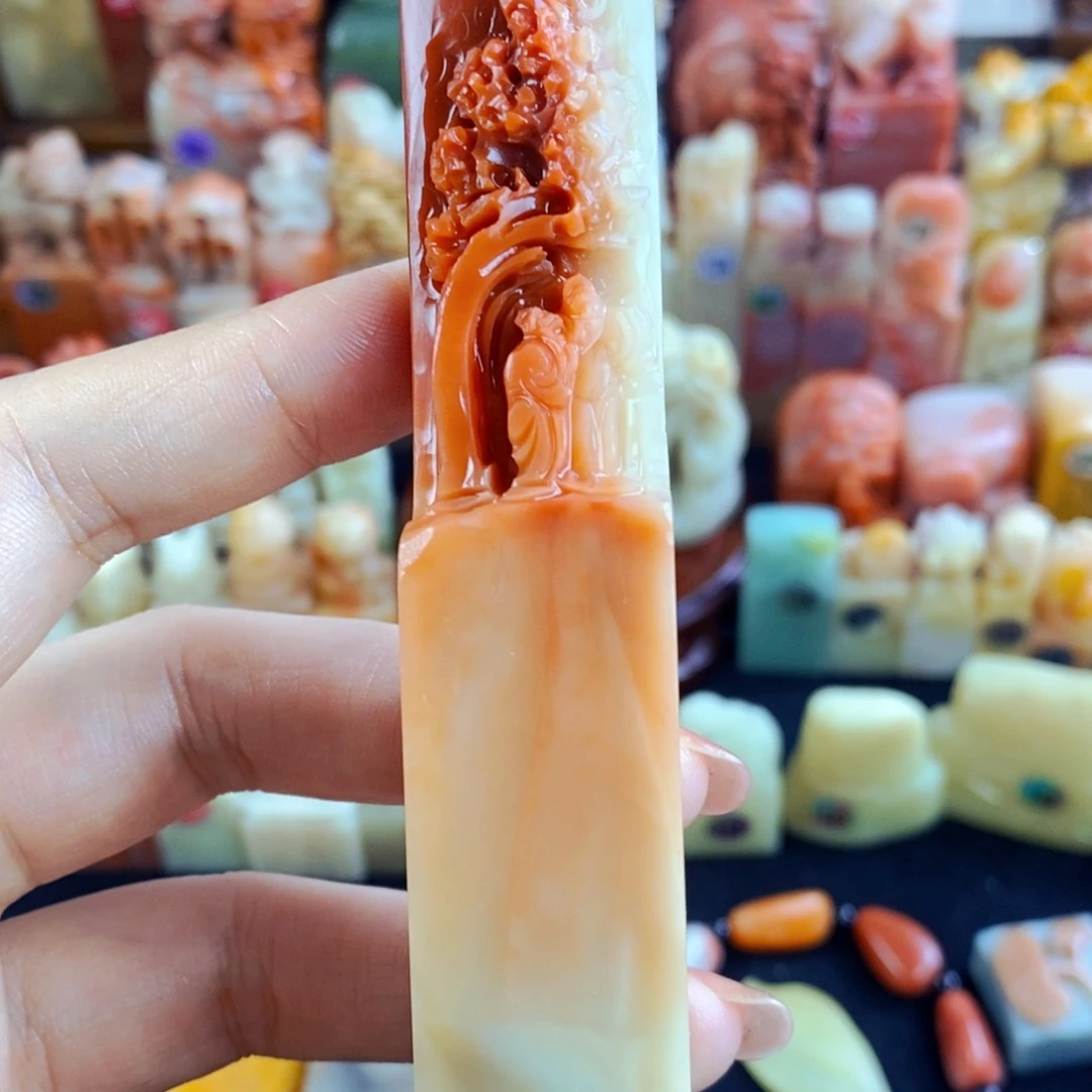 昌化石印石我***吧手工篆刻