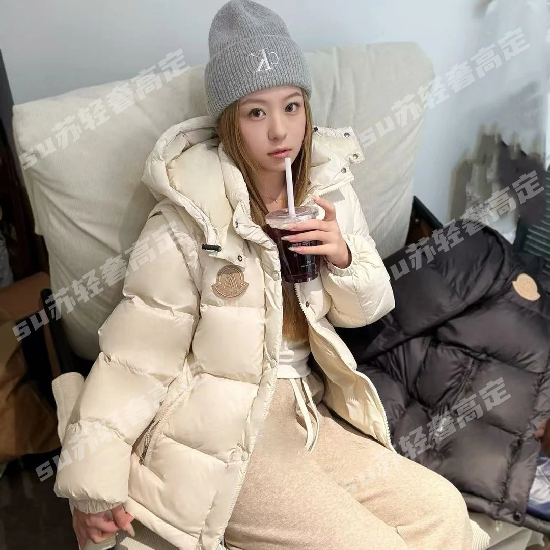 2025轻奢5.0版本户外高蓬松超厚保暖白鸭绒可拆连帽羽绒服情侣款