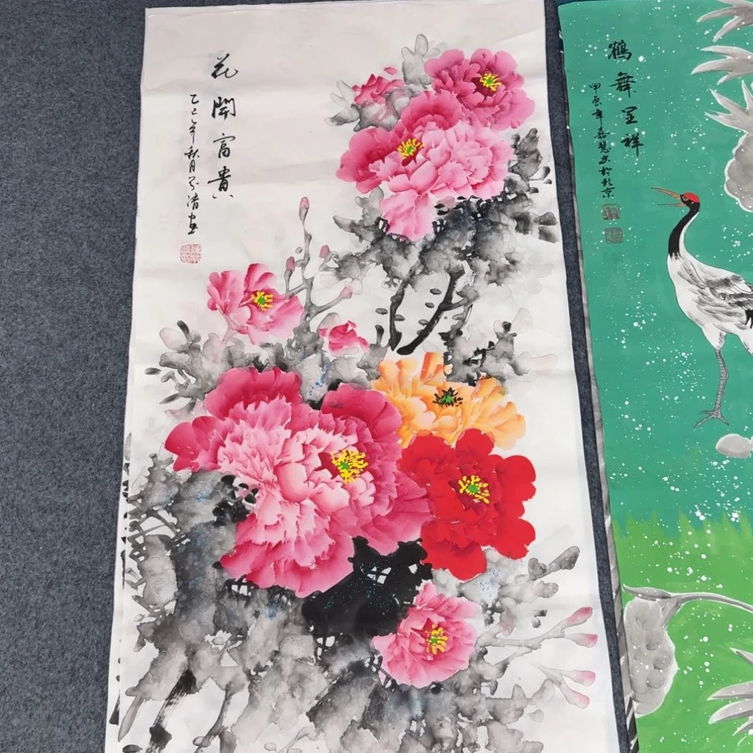 国画三尺尺寸50X100纯手绘作品