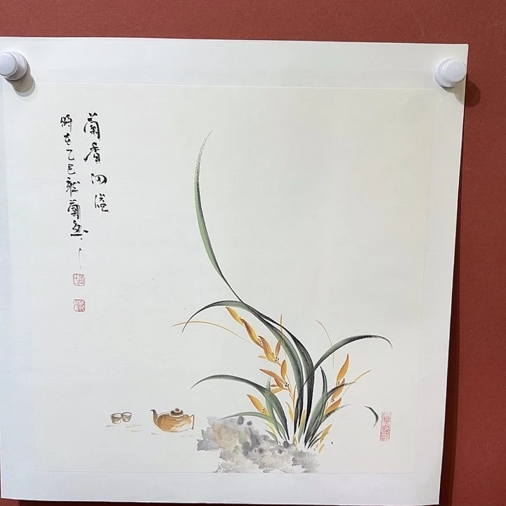 国画听兰老师花鸟