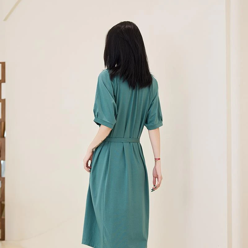 GPSUNLU睡衣女夏季薄款休闲显瘦年轻妈妈可外穿中长款睡裙空调服
