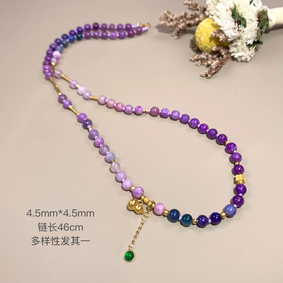 潮生石丨18K金舒俱来圆珠项链/链长46cm/多样性发其一/22130136