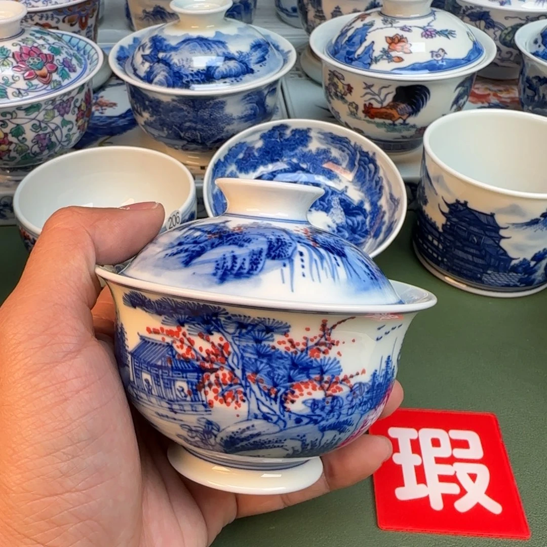 纯手工纯手绘茶具石头221