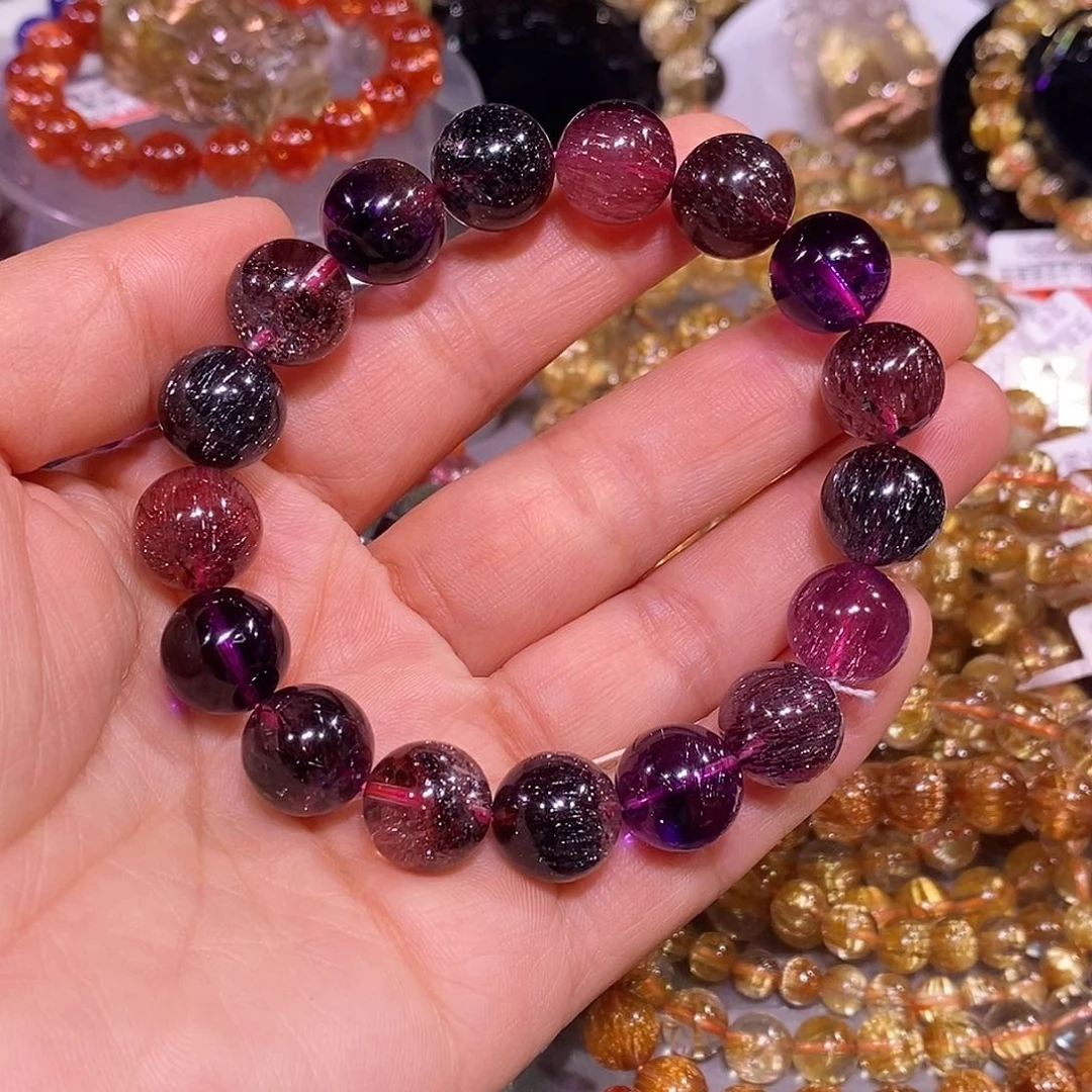 未镶嵌手链水晶超七黑加伦12