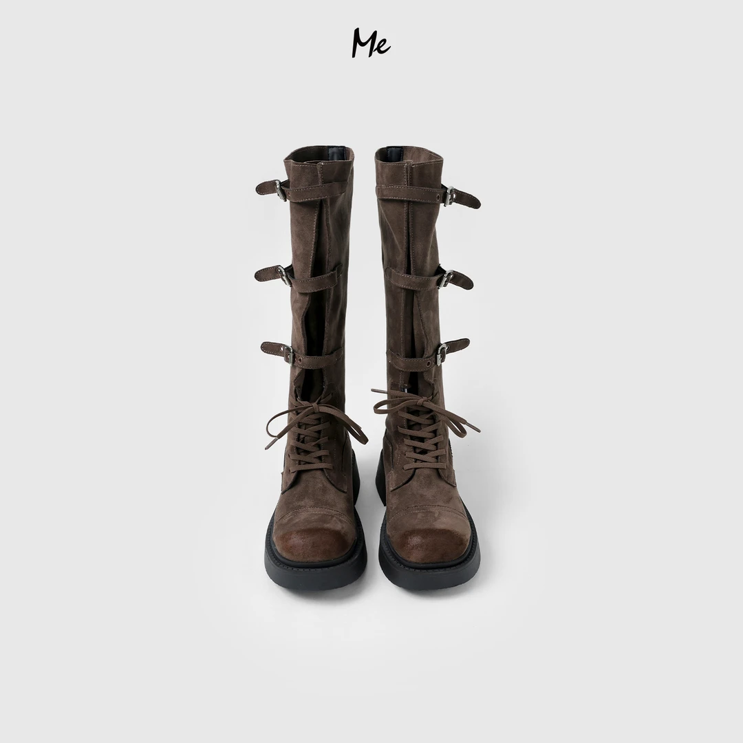 ME【磨砂高筒马术靴】奢牌感磨砂绒骑士靴百搭时尚鞋子MESA0926