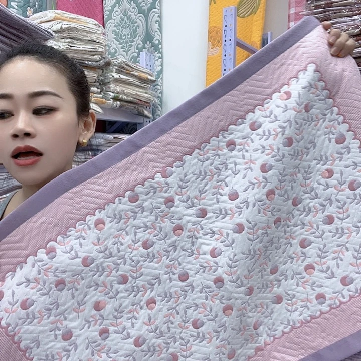 棉紫色小樱桃纯棉