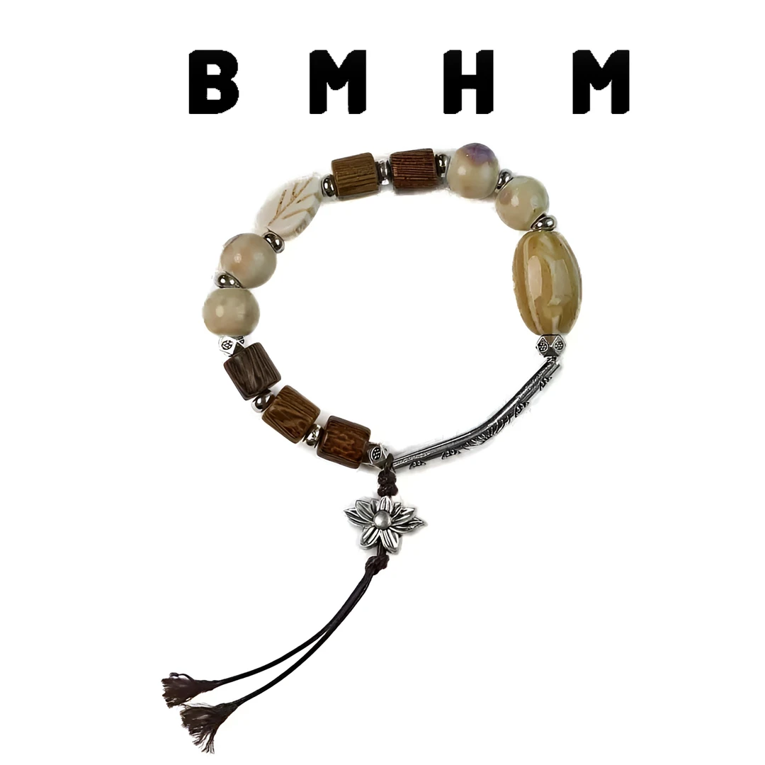 BMHM 非金属陶瓷手链 景德镇陶瓷手绳手链不褪色不掉色手工新中式