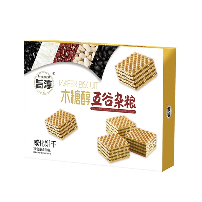 旨淳·木糖醇五谷杂粮威化饼干150克(约15袋装)/盒