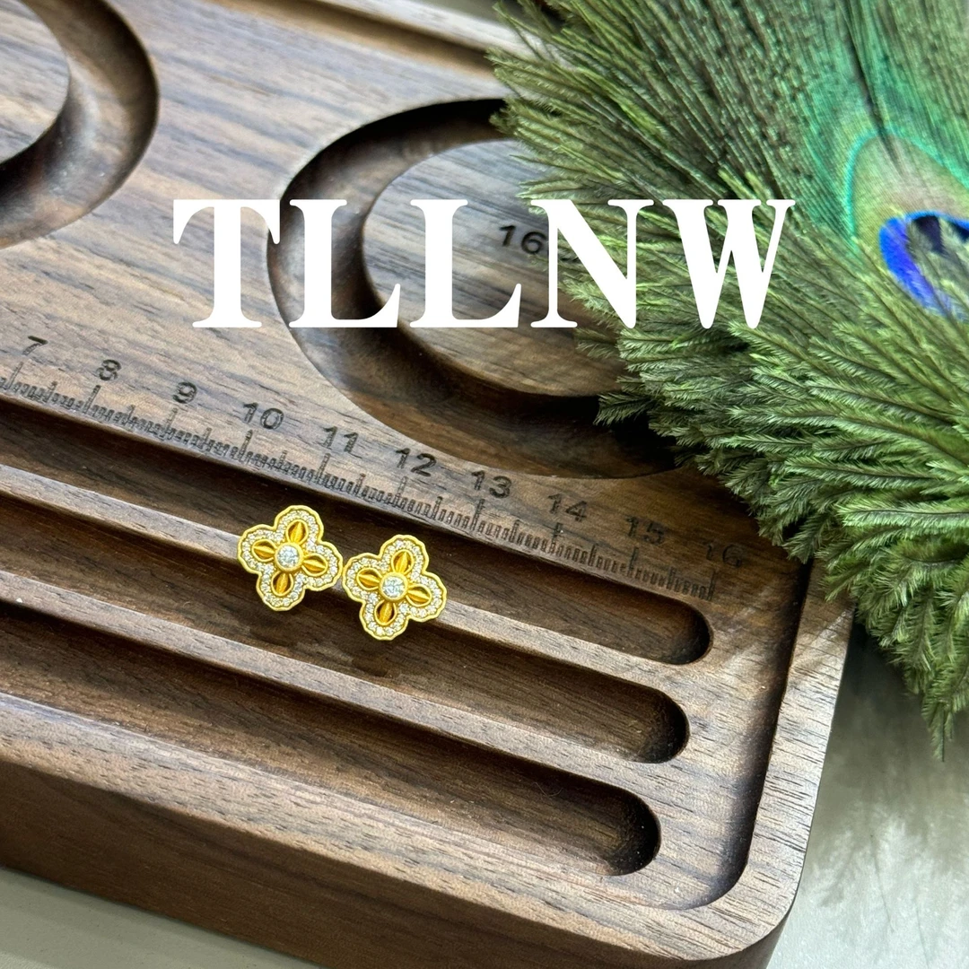 合金合成锆石耳饰 古法金刚杵耳钉