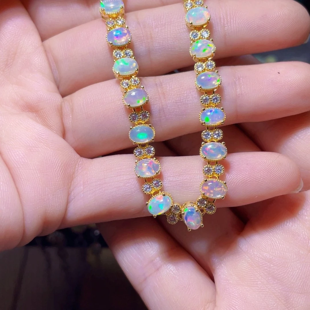 欧泊手链）银S925镶嵌已*置