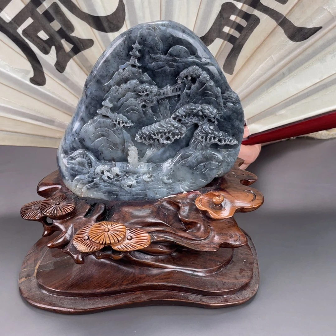 和田玉未镶嵌摆件