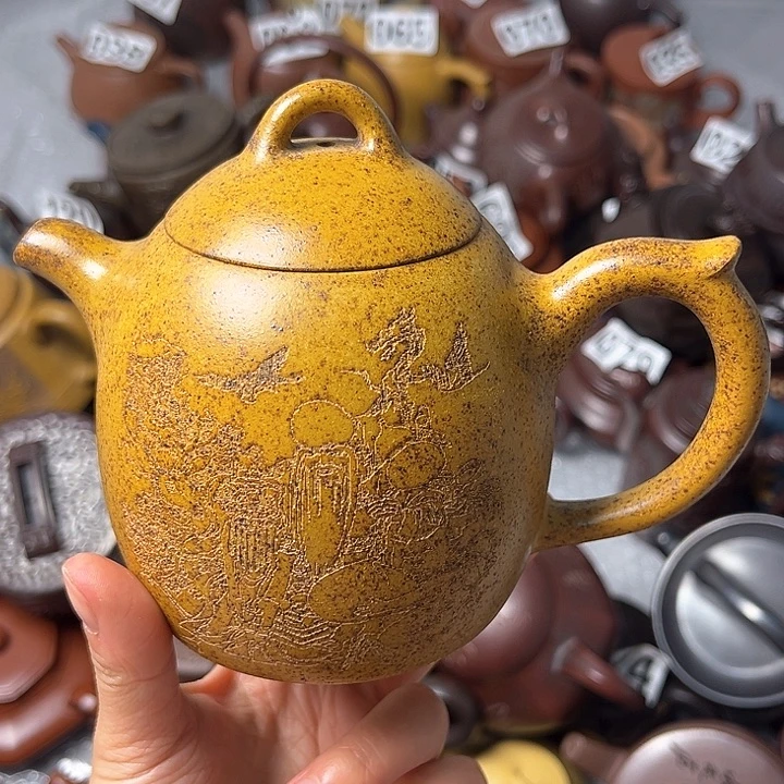 紫砂茶壶半手秦权300c