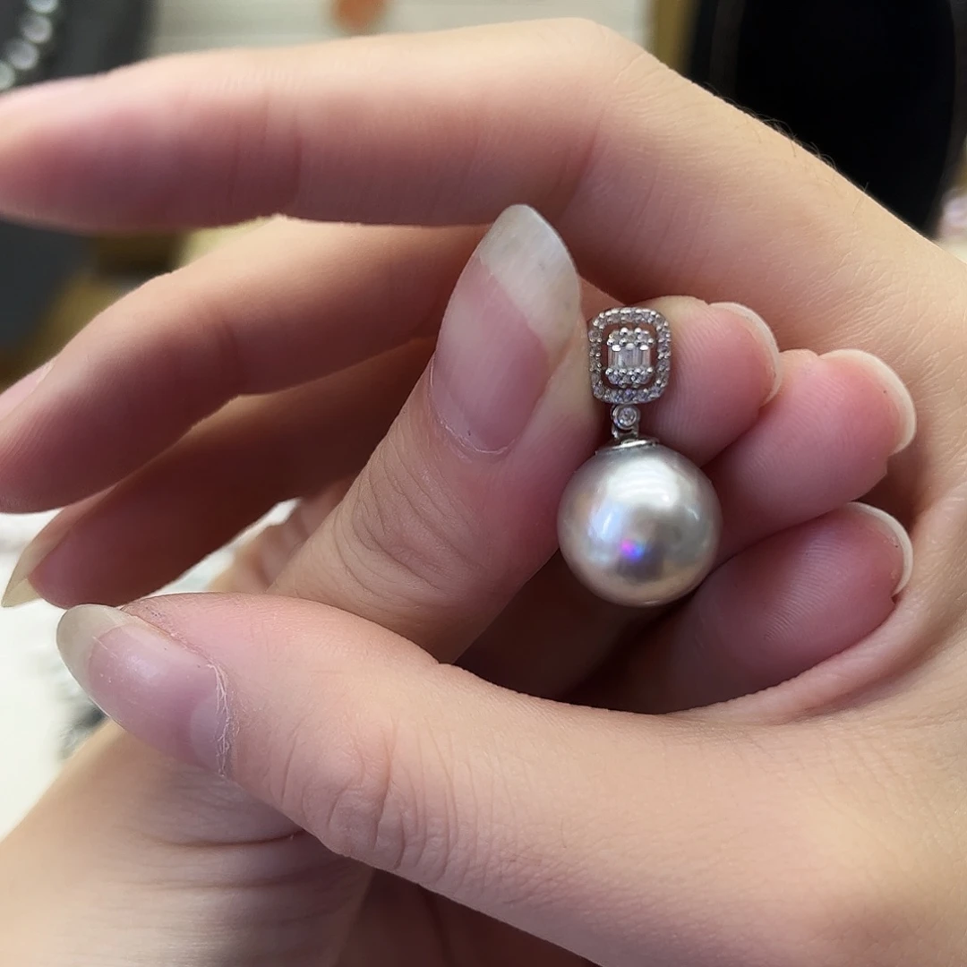 颈饰银S925镶嵌海水珍珠