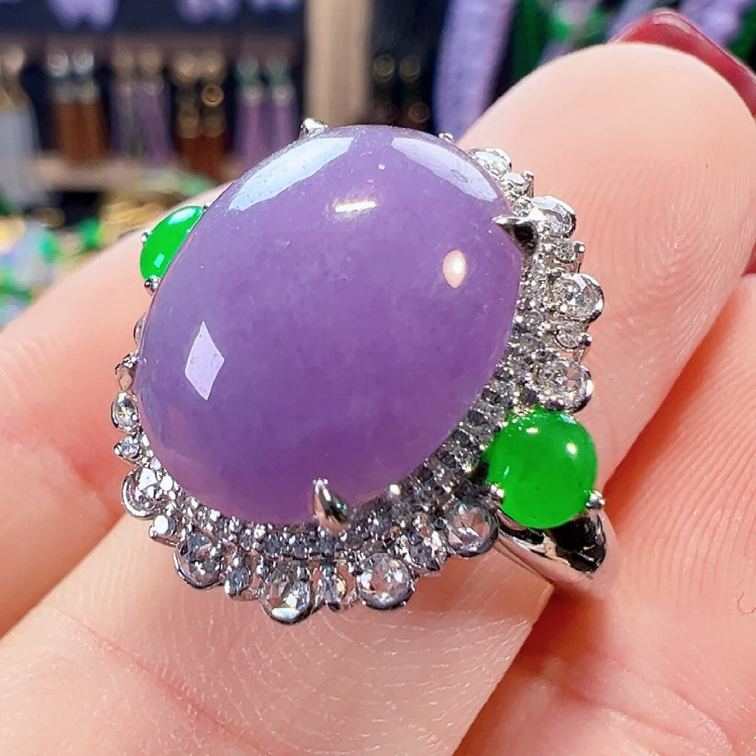 翡翠18K金镶嵌戒指签收后24小时鉴赏期