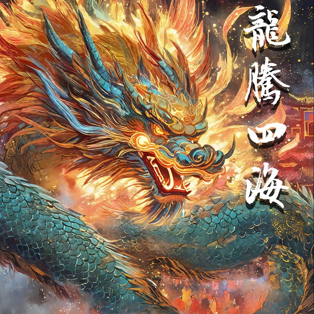 （梨）四海文创《龙腾四海》系列手绘小卡