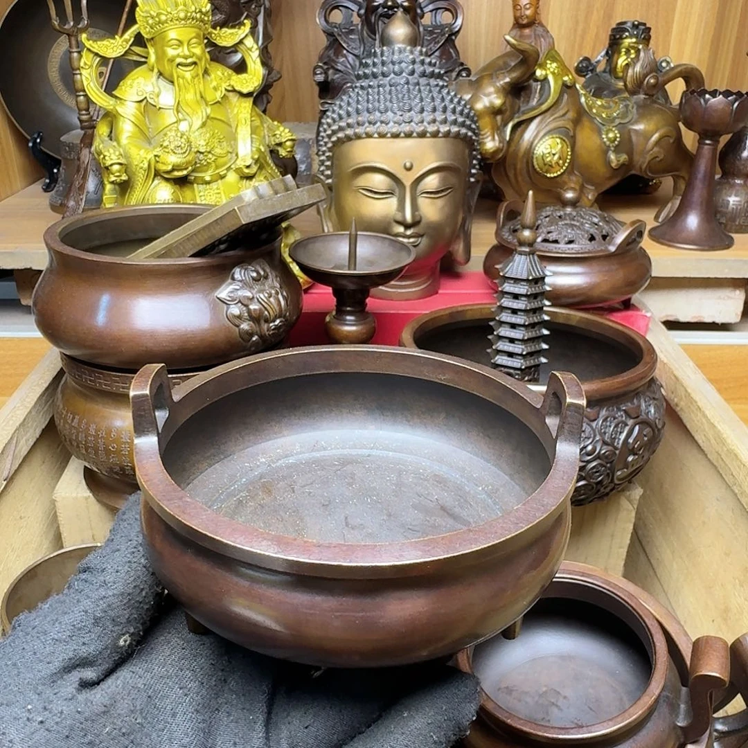 家用供香炉纯铜工艺品摆件