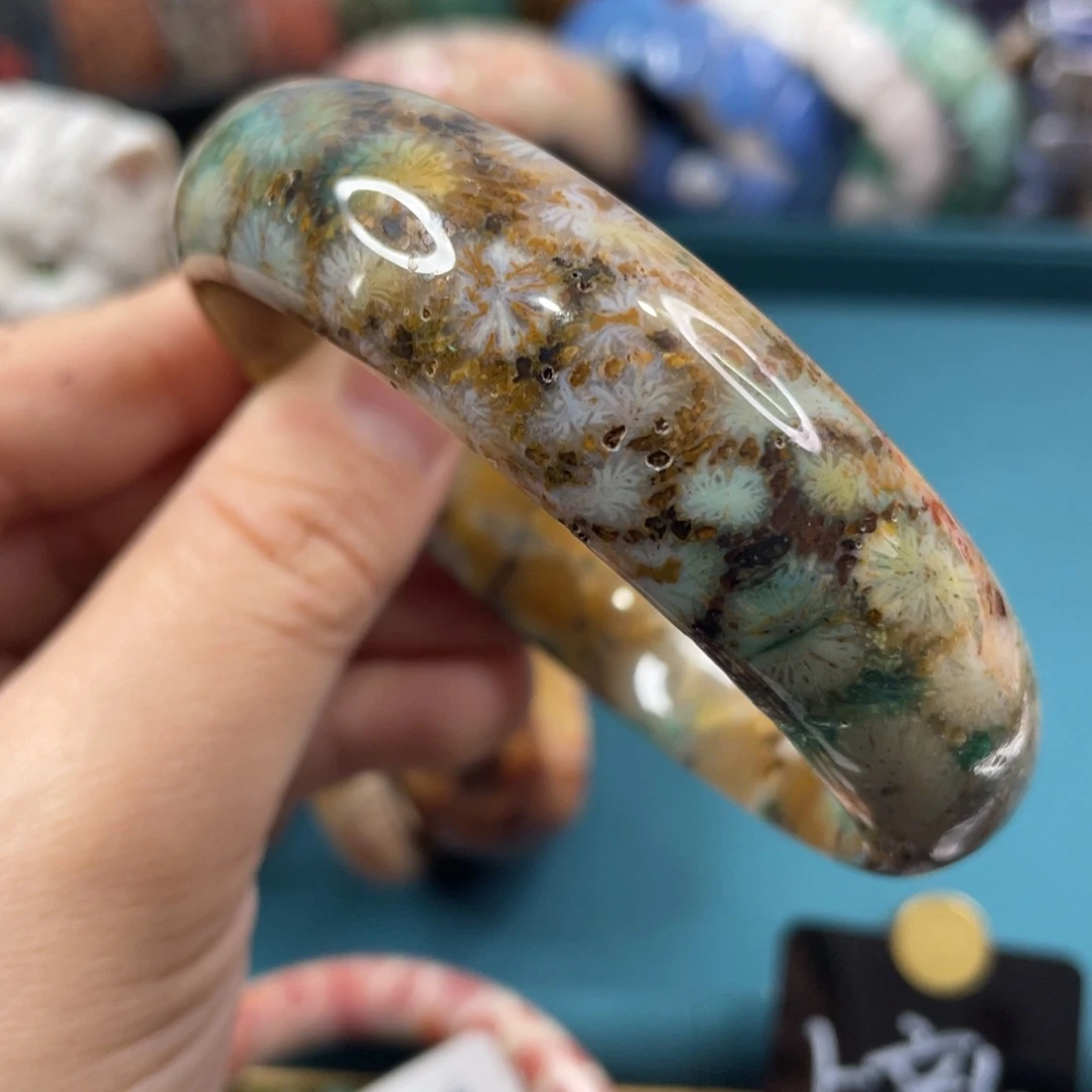 未镶嵌手镯硅化玉