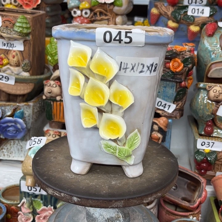 紫砂花盆粗陶材质多肉花盆