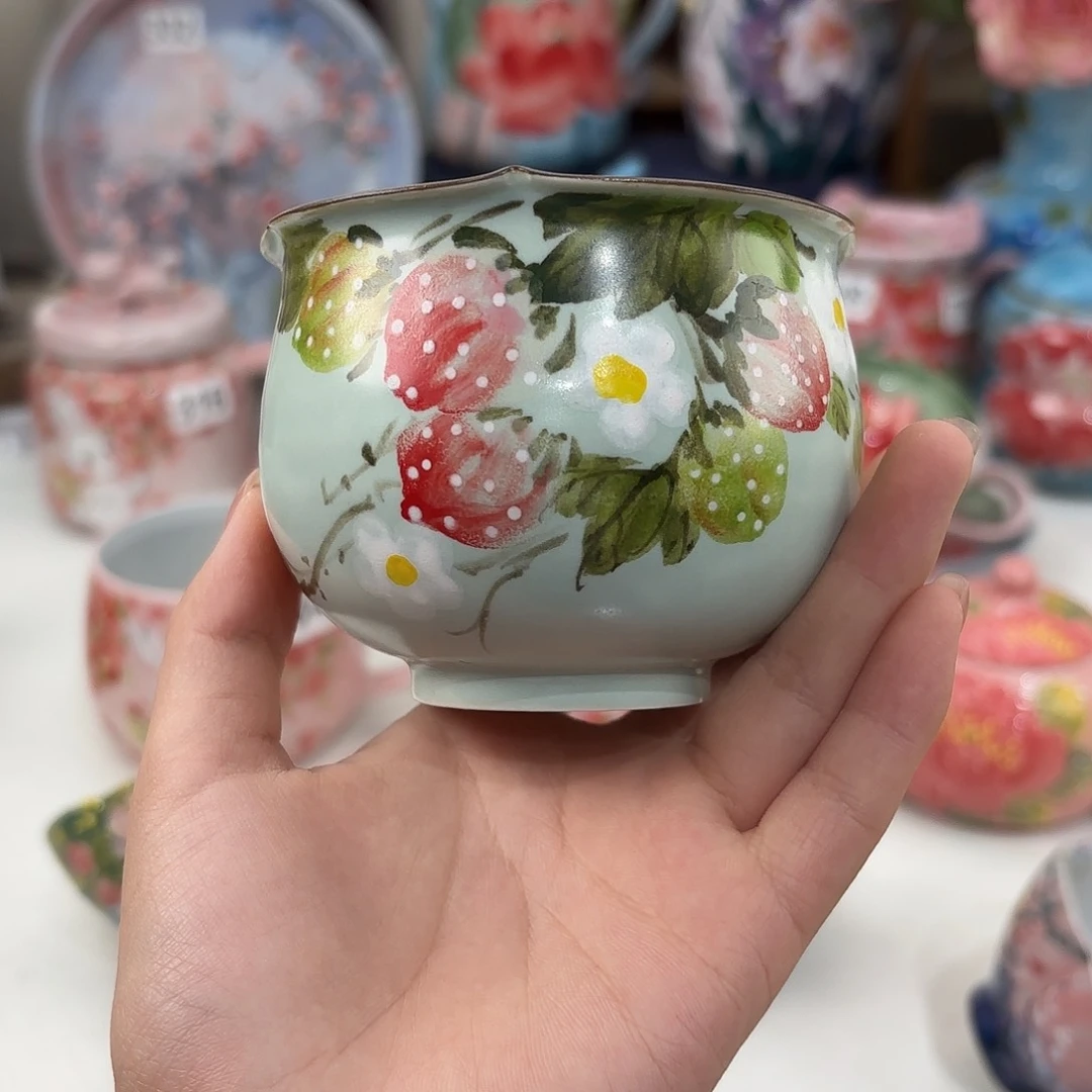 景德镇手绘高温釉下彩陶瓷茶具