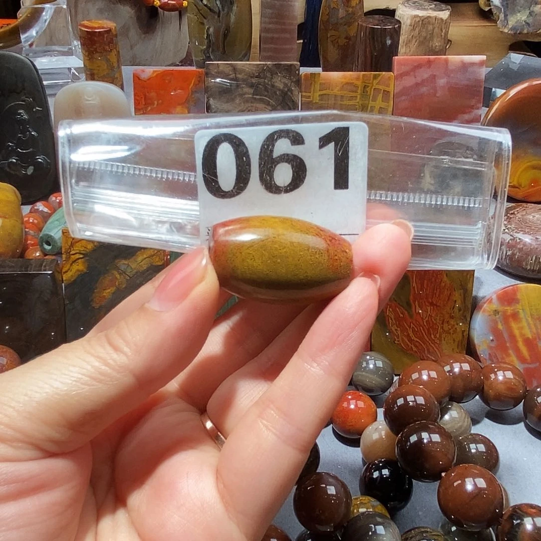 硅化玉天然北票树化玉圆珠未镶嵌