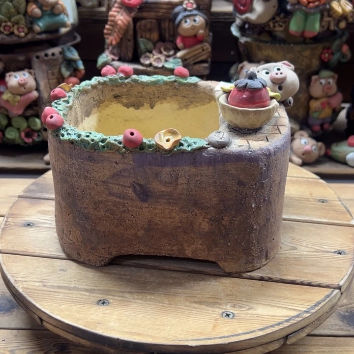 嘻哈多肉花盆百搭