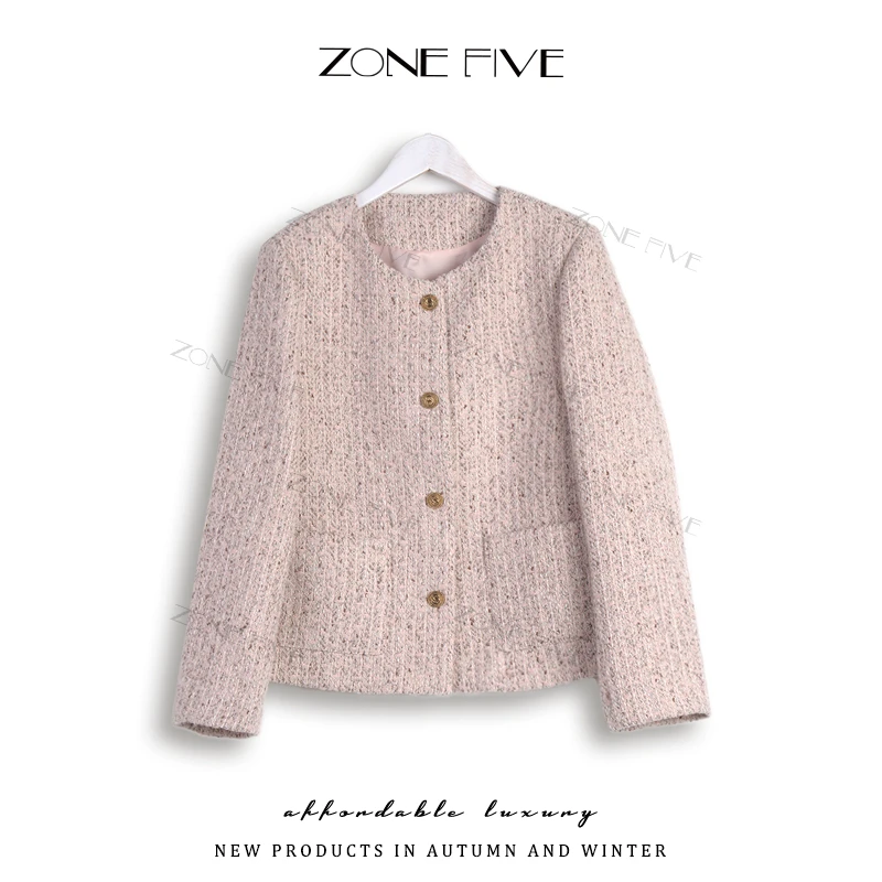 “羊毛”【zonefive】新春气质小香风羊毛秋季外套蓬松89-5